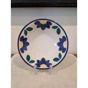 Vintage International Tableworks Blue Napoli Stoneware Soup Bowl — Pattern #153
